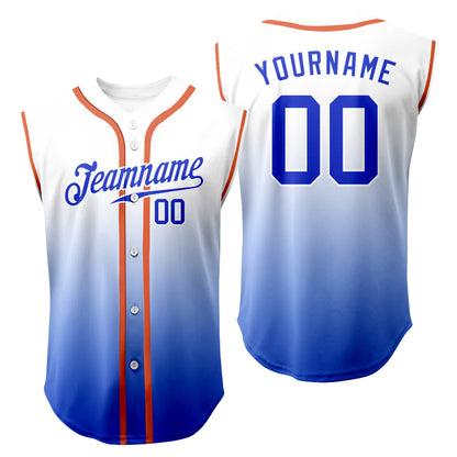 Personalized Gradient Sleeveless Baseball Jersey with Name Number Logo