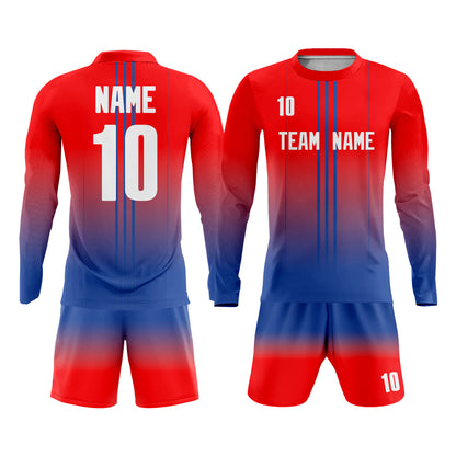 Gradient Soccer Uniform with Team Name Number Logo