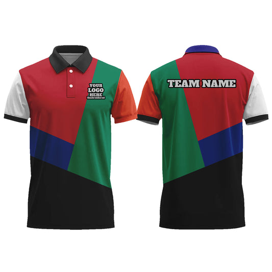 Custom Men Graphic Polo Shirts Short Sleeve Golf Jersey