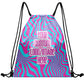 Custom Print Text Image Drawstring Backpack Waterproof Sackpack