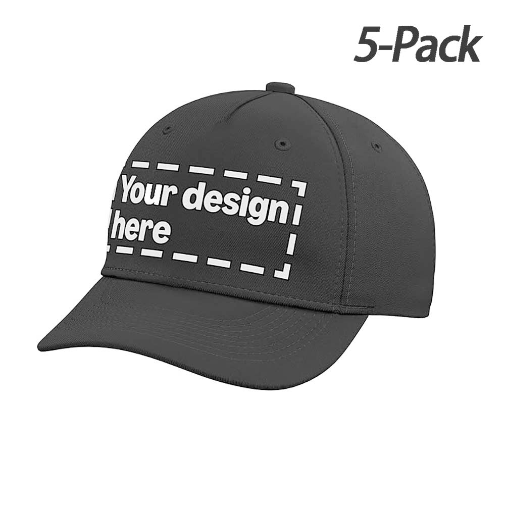 Custom Unisex Embroidery Baseball Hat Wholesale Sun Cap 5 Pack