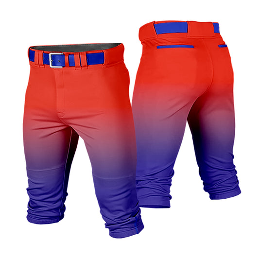 Custom Men Youth Gradient Cropped Baseball Pants