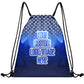 Made Your Own Honor Respect Thin Blue Flag Drawstring Backpack