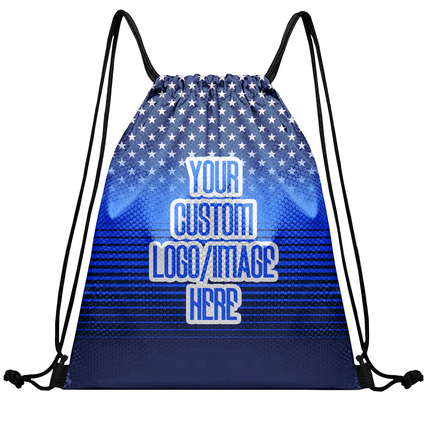 Made Your Own Honor Respect Thin Blue Flag Drawstring Backpack