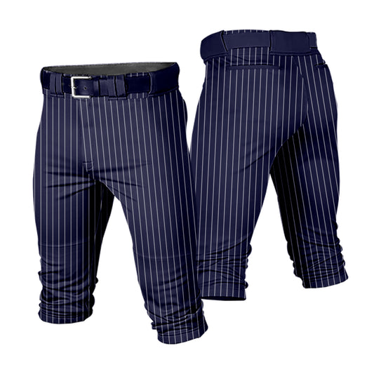 Custom Men Youth Striped Cropped Baseball Pants Training Uniform