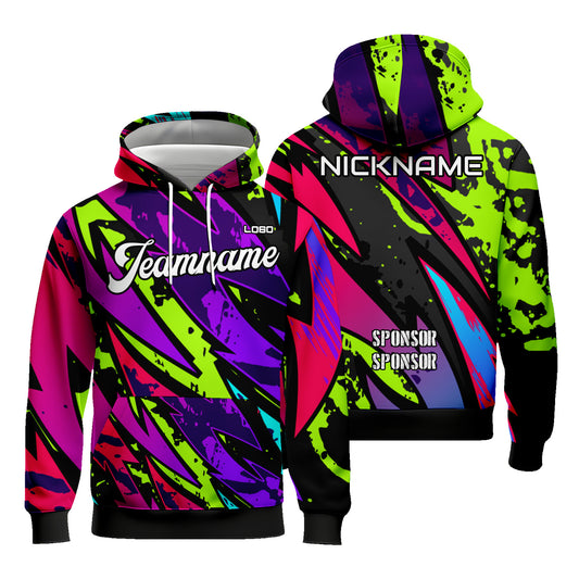 Custom Unisex Graffiti Graphic Hoodies Novelty Sports Tops