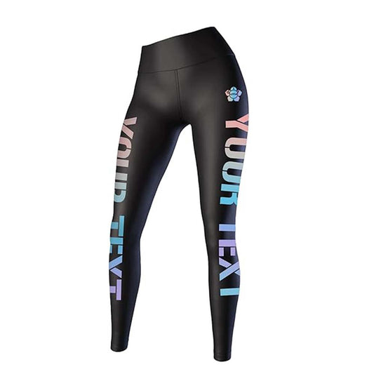 Women Leggings Add Your Text Logo Gym Compression Pants