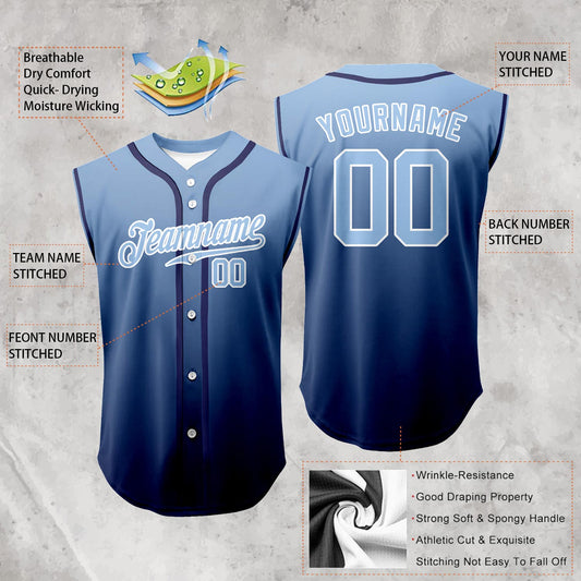 Custom Gradient Sleeveless Baseball Jersey