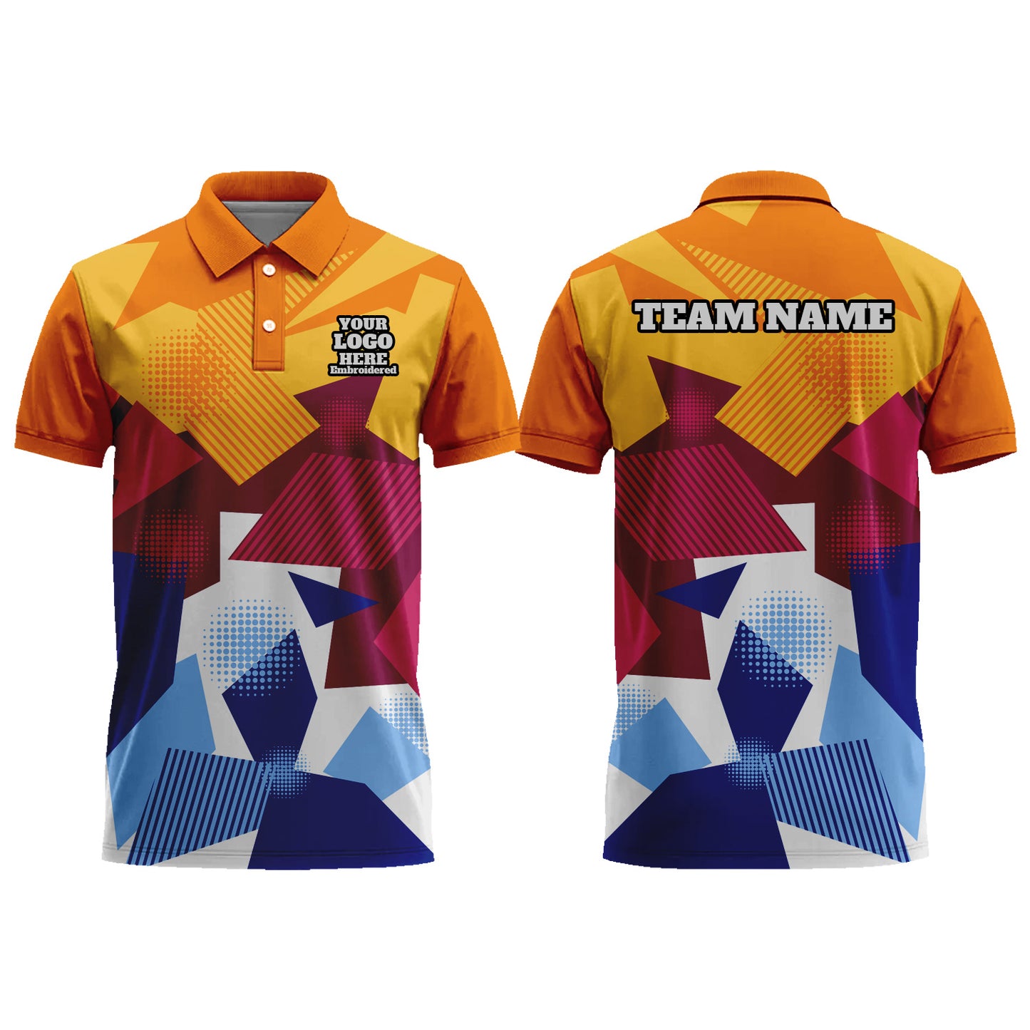 Custom Men Graphic Polo Shirts Sublimation Short Sleeve T Shirts