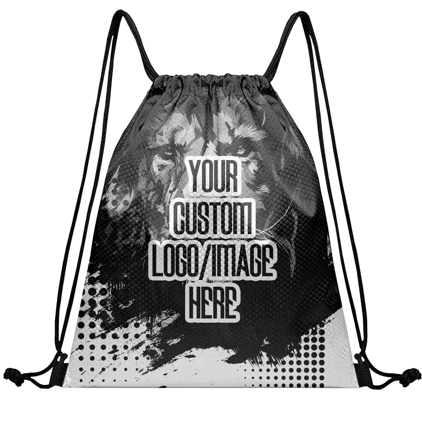 Custom Drawstring Bags Sublimation Printed Logo Text Team Backpack
