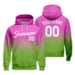 Custom Men Women Gradient Baseball Hoodie Sweatshirt