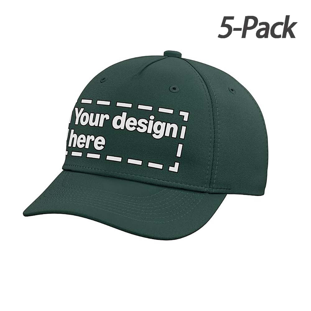 Custom Unisex Embroidery Baseball Hat Wholesale Sun Cap 5 Pack