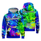 Custom Unisex Graffiti Graphic Hoodies Novelty Sports Tops