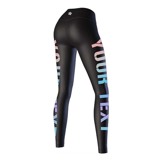Women Leggings Add Your Text Logo Gym Compression Pants