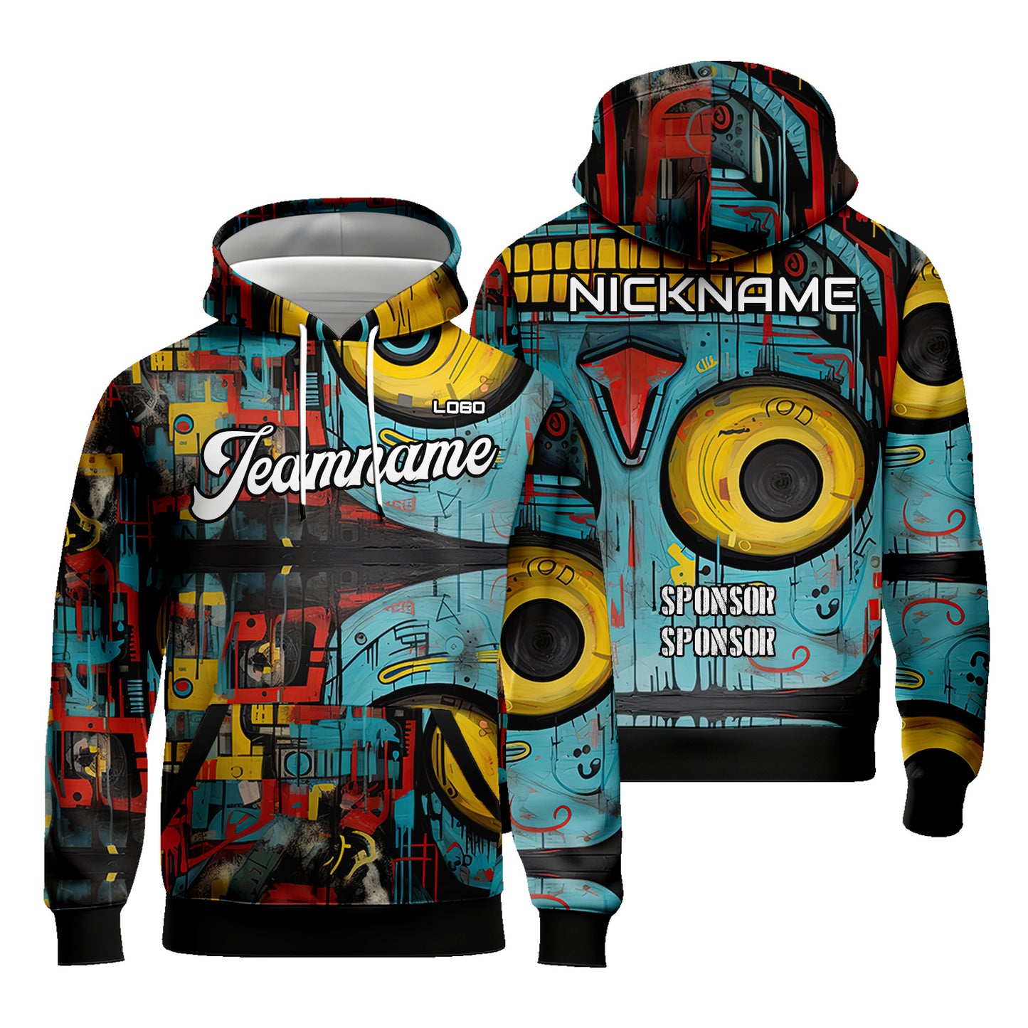 Custom Unisex Graphic Cartoon Hoodies Sublimation Sweatshirt