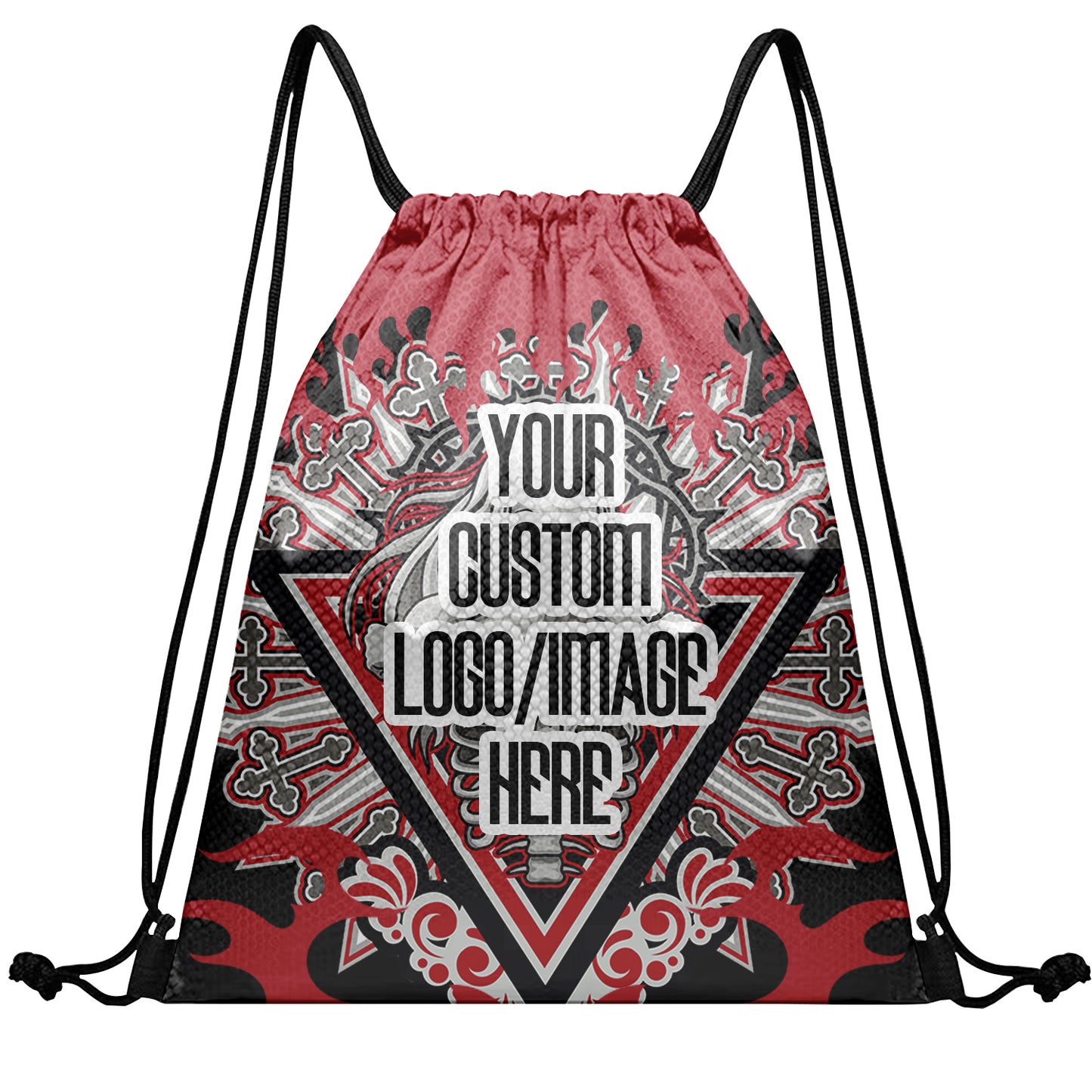 Custom Backpack Drawstring Bags Sublimation Printed Logo Text Team
