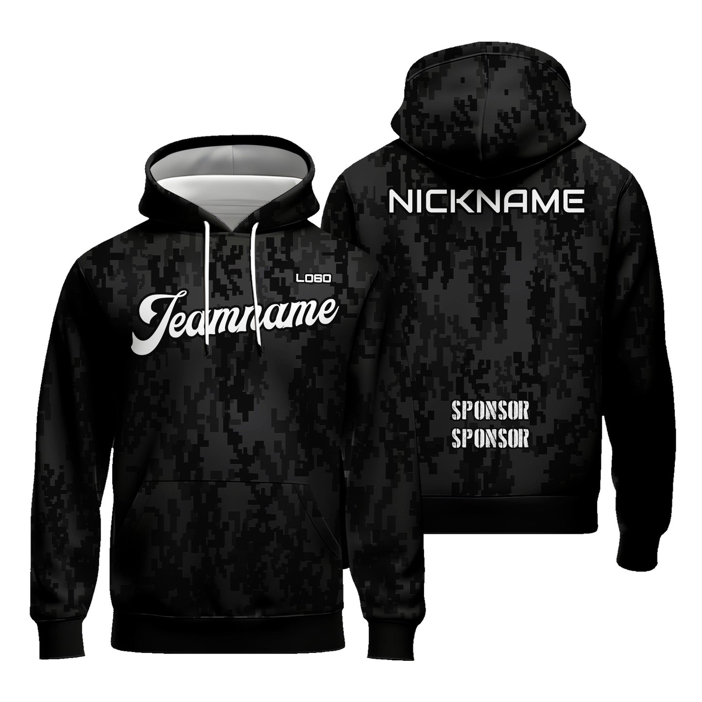 Custom Unisex Graphic Camouflage Hoodies Sublimation Sweatshirt