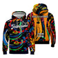 Custom Unisex Graffiti Graphic Hoodies Novelty Sports Tops