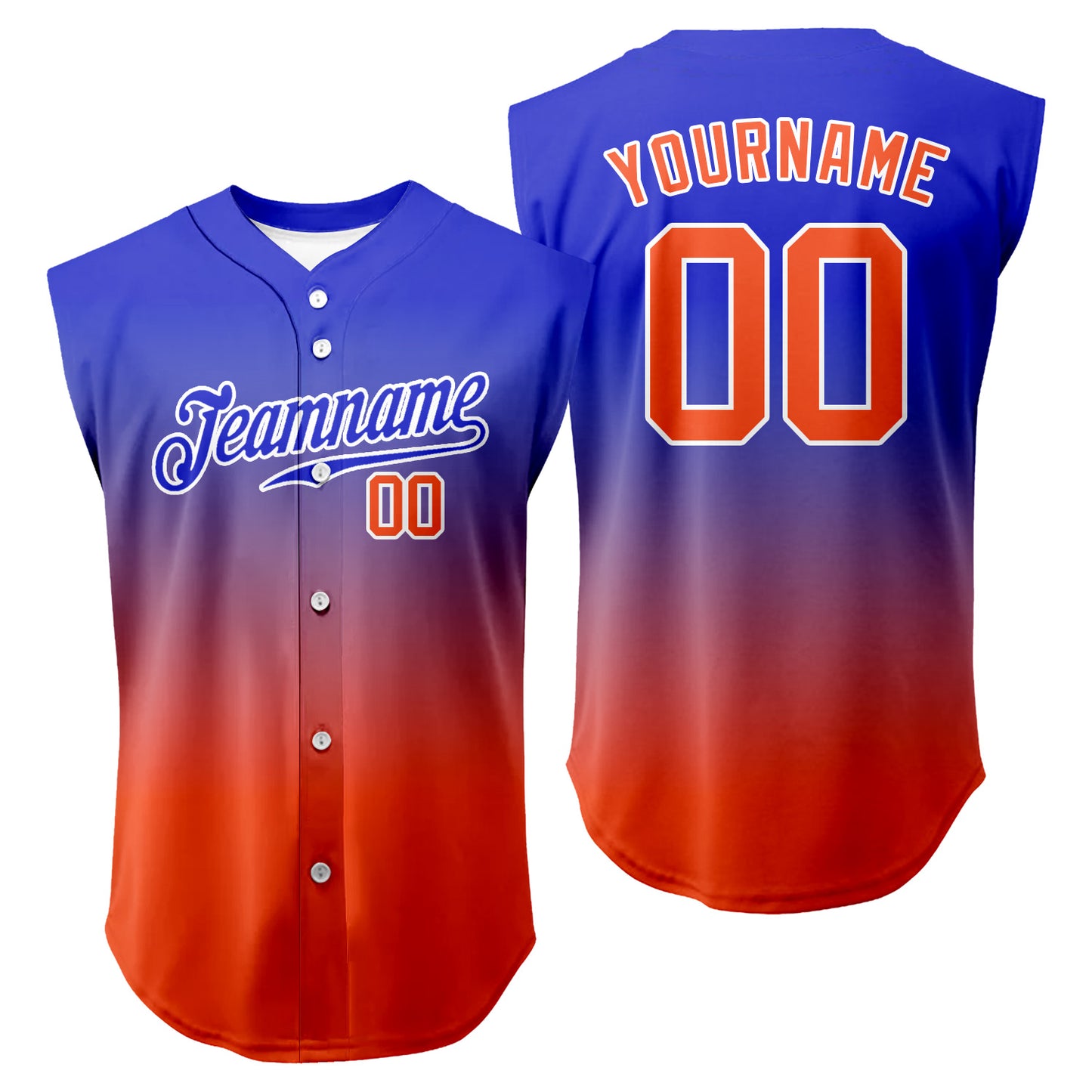 Custom Gradient Sleeveless Baseball Jersey