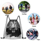 Personalized Cartoon Drawstring Backpack Bag Gym Sackpack for Team