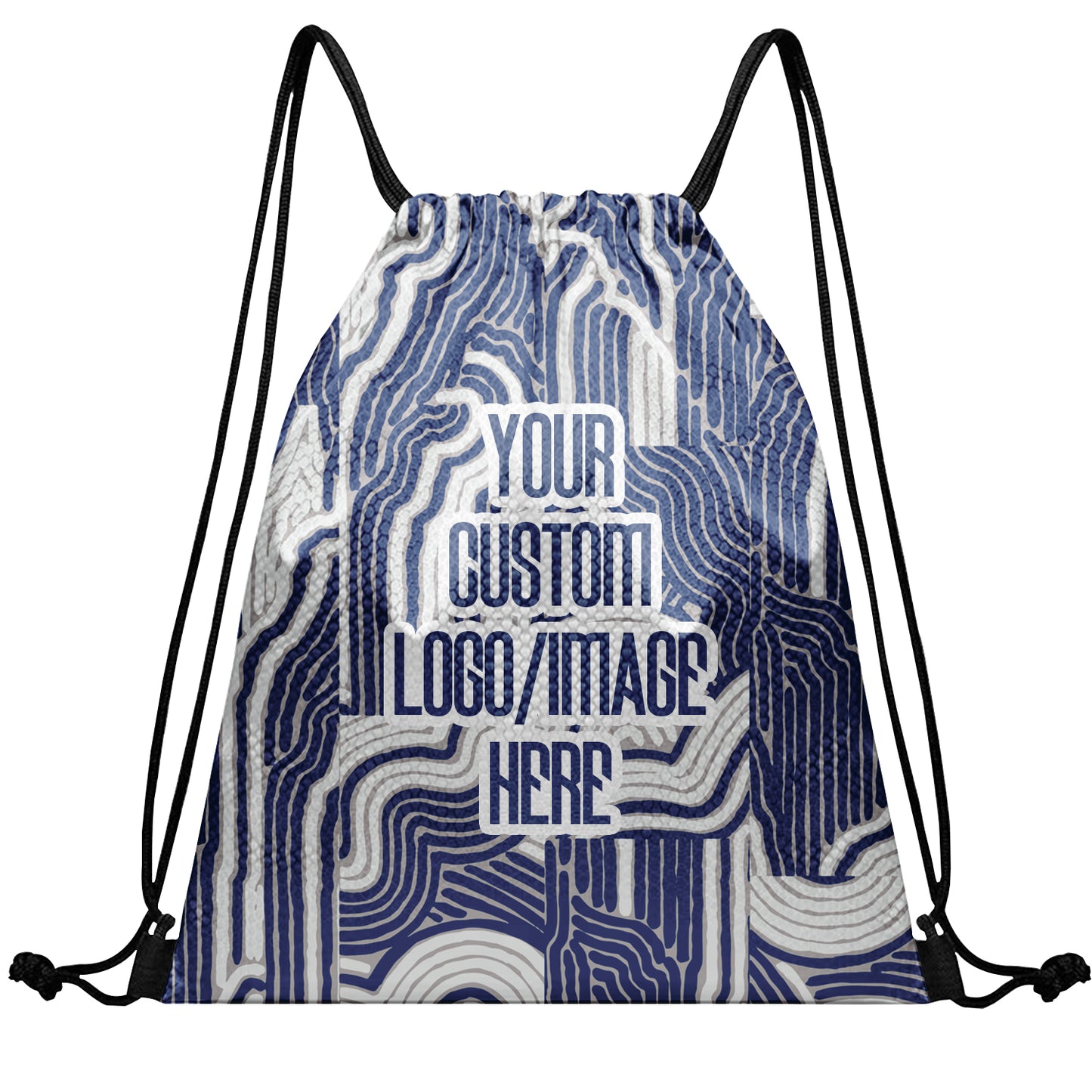 Custom Print Text Image Drawstring Backpack Waterproof Sackpack