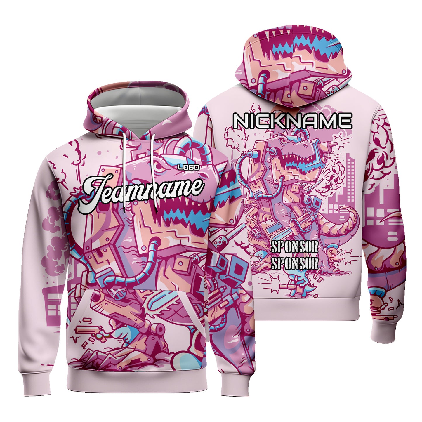 Custom Unisex Graphic Cartoon Hoodies Sublimation Sweatshirt