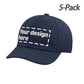 Custom Unisex Embroidery Baseball Hat Wholesale Sun Cap 5 Pack