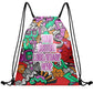 Personalized Cartoon Drawstring Backpack Bag Gym Sackpack for Team