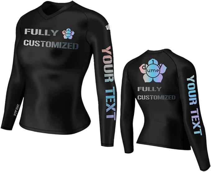 Women's Fully Customized V-neck Rashguard Compression Jersey Shirt