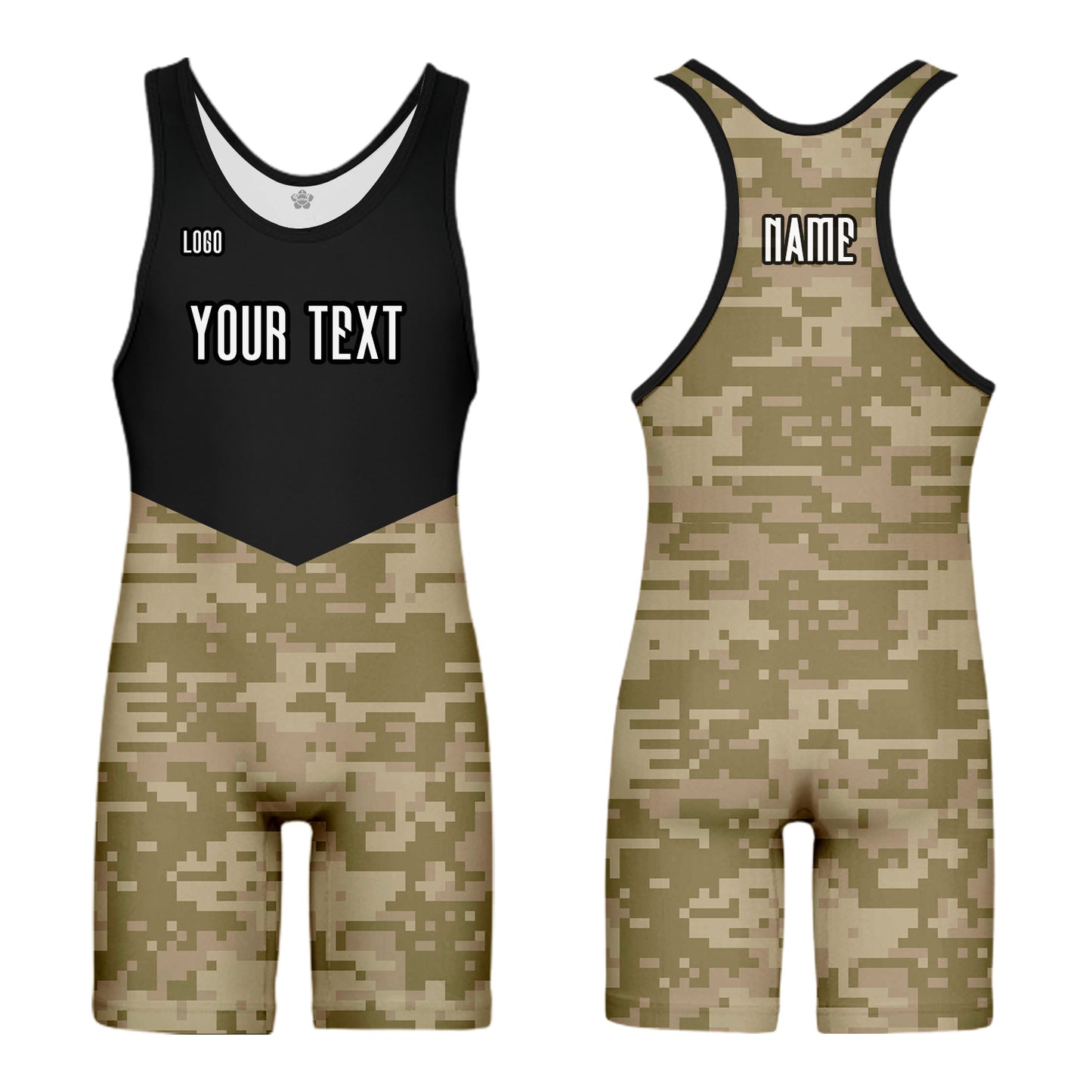 Custom Men Women Camouflage Sports Wrestling Singlet