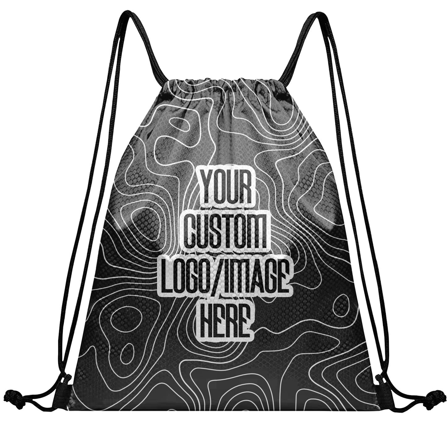 Custom Print Text Image Drawstring Backpack Waterproof Sackpack