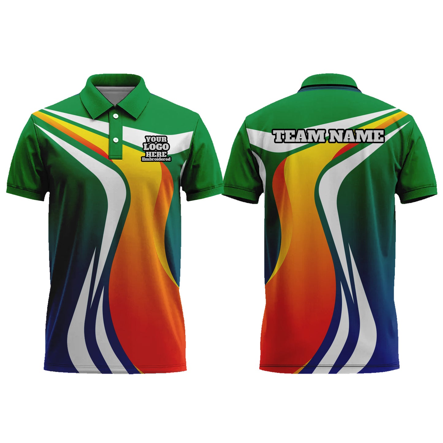 Custom Men Graphic Polo Shirts Sublimation Short Sleeve T Shirts