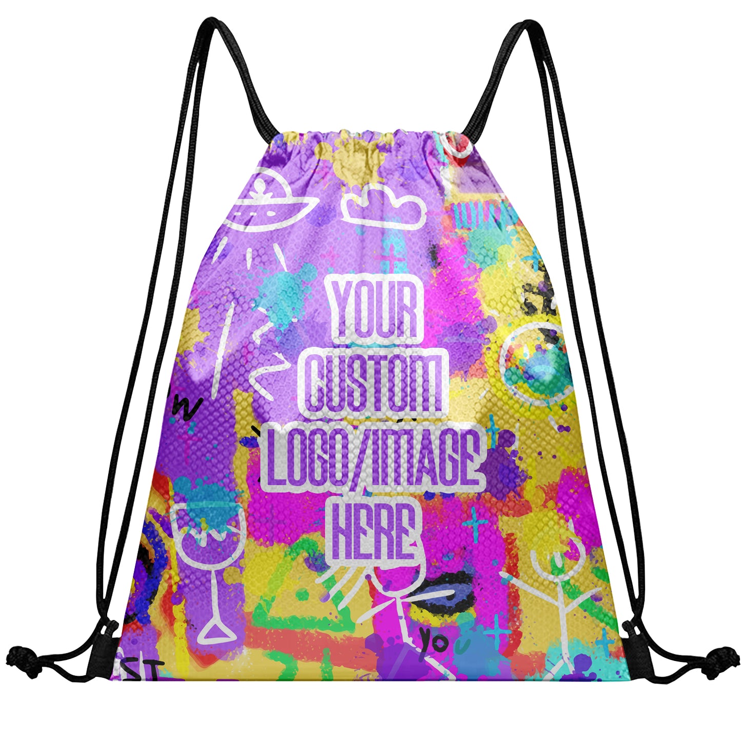 Personalized Drawstring Backpack Bag Gym Sackpack for Team