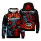 Custom Skull Unisex Graphic Hoodies Baseball Sweatshirts