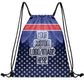 Made Your Own Honor Respect Thin Blue Flag Drawstring Backpack