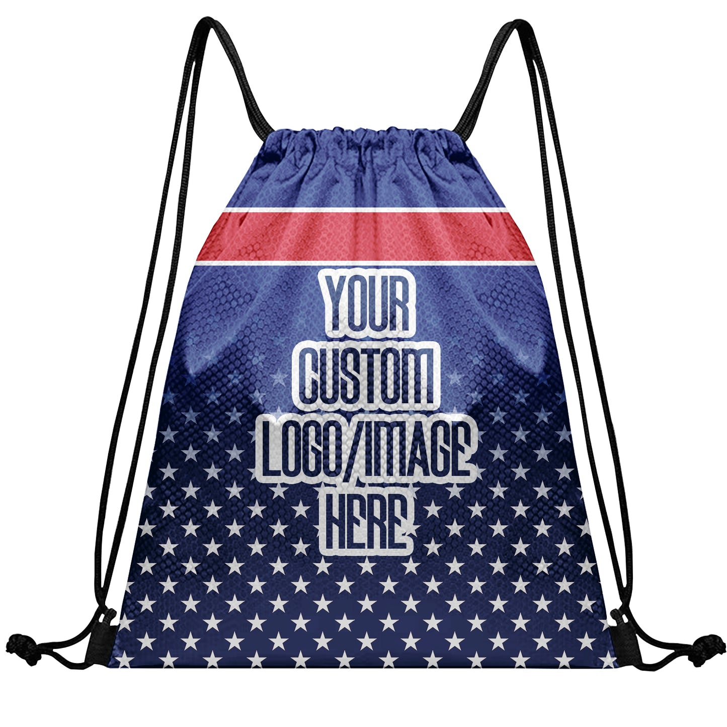 Made Your Own Honor Respect Thin Blue Flag Drawstring Backpack