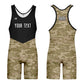 Custom Men Women Camouflage Sports Wrestling Singlet