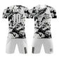 Custom White Black Graffiti Design Soccer Uniform