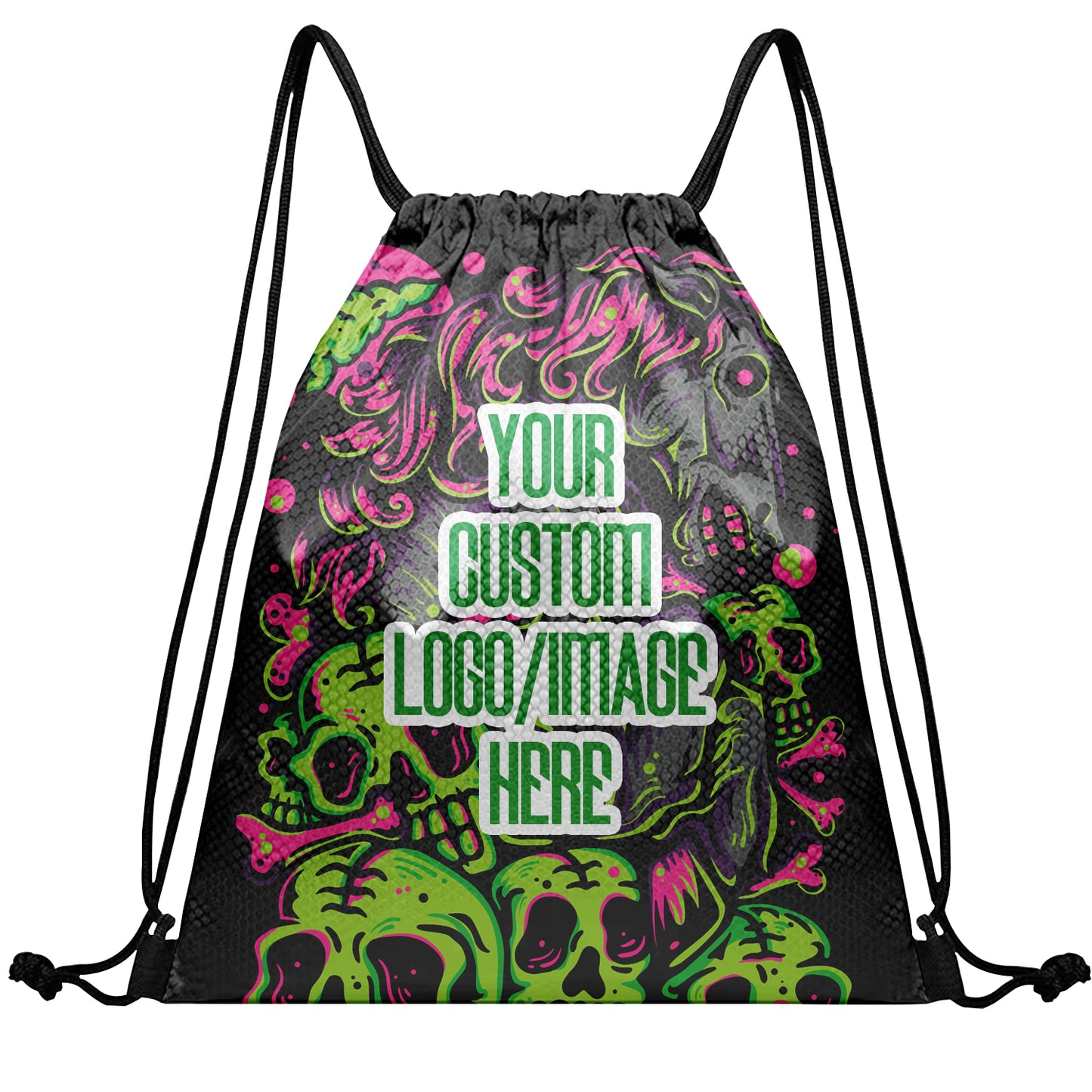Personalized Cartoon Drawstring Backpack Bag Gym Sackpack for Team