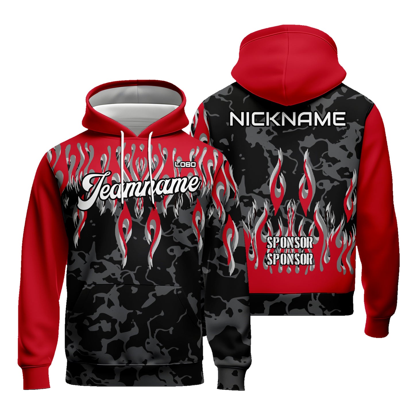 Custom Skull Unisex Graphic Hoodies Baseball Sweatshirts