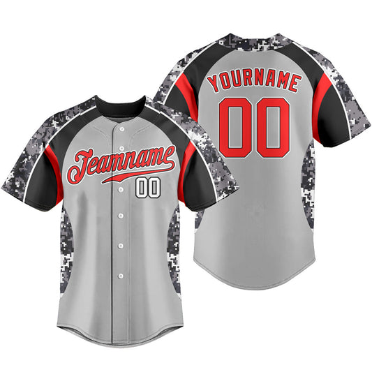 Custom Baseball Jersey Camouflage T-shirts