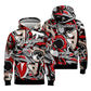 Custom Unisex Graffiti Graphic Hoodies Novelty Sports Tops