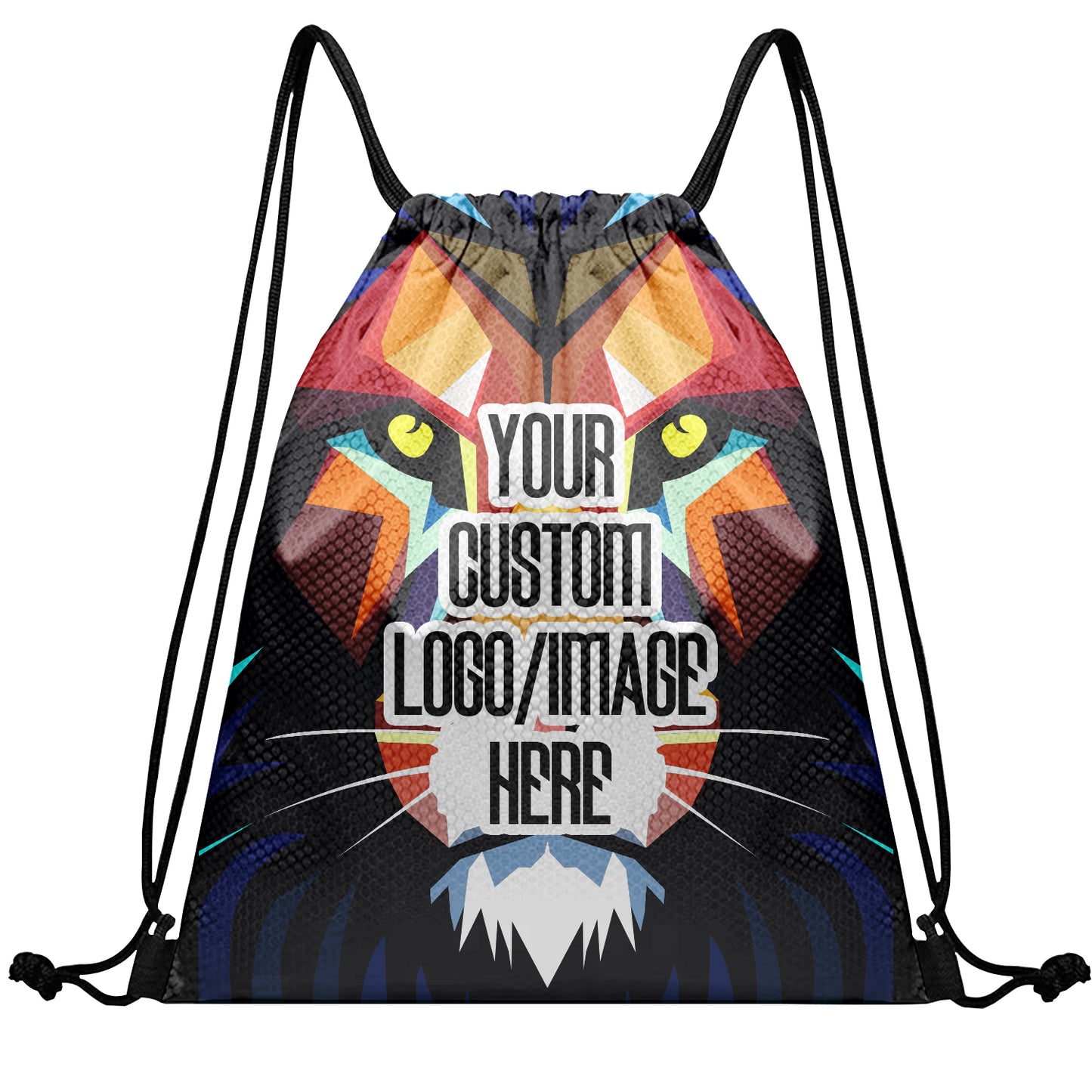 Custom Drawstring Bags Sublimation Printed Logo Text Team Backpack