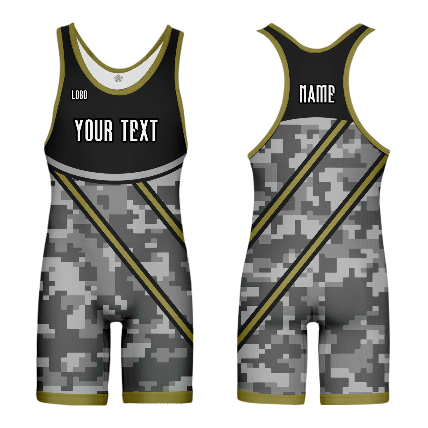 Custom Men Women Camouflage Sports Wrestling Singlet