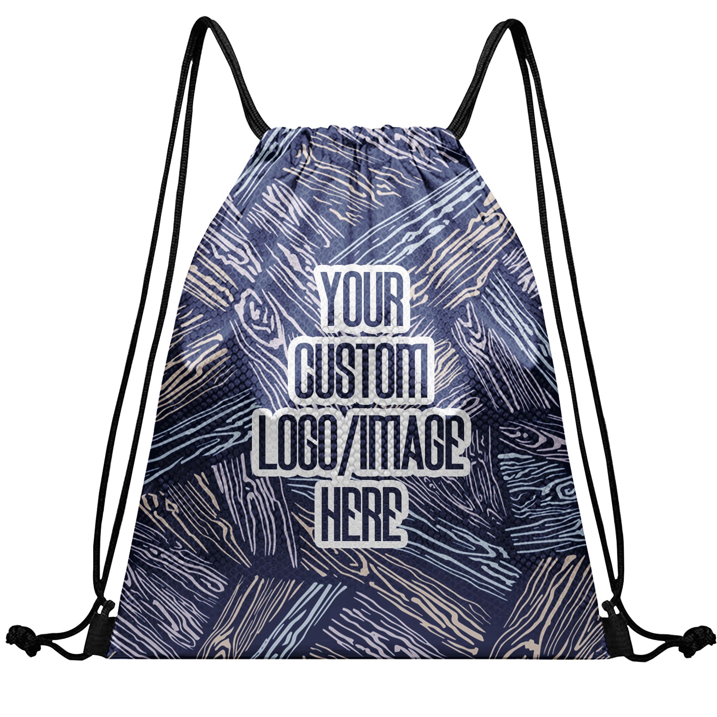 Custom Print Text Image Drawstring Backpack Waterproof Sackpack