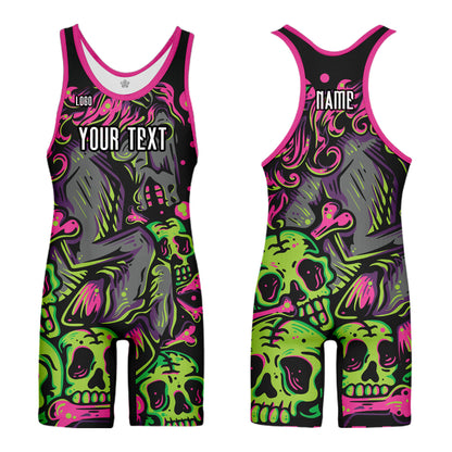 Custom Men Women Cartoon Sports Wrestling Singlet