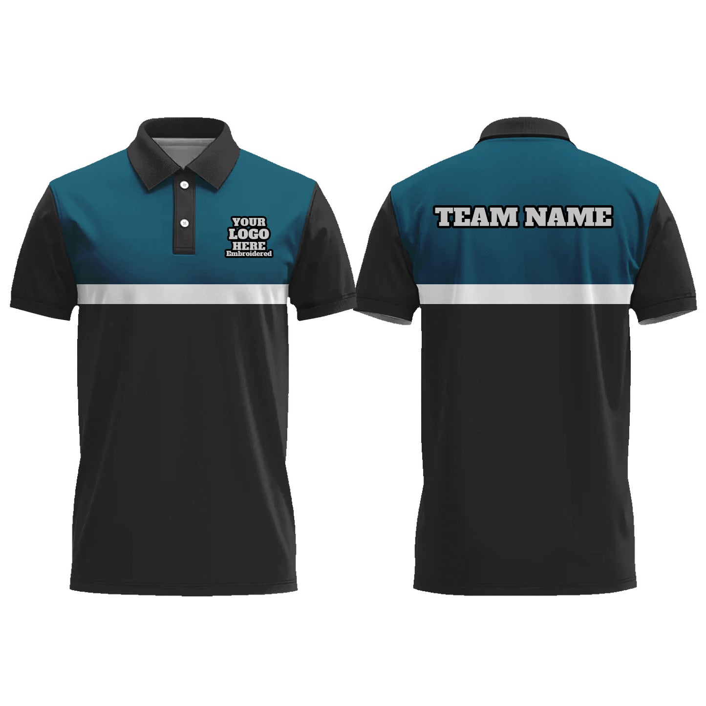 Custom Graphic Men Polo Shirts Short Sleeve Golf Jersey