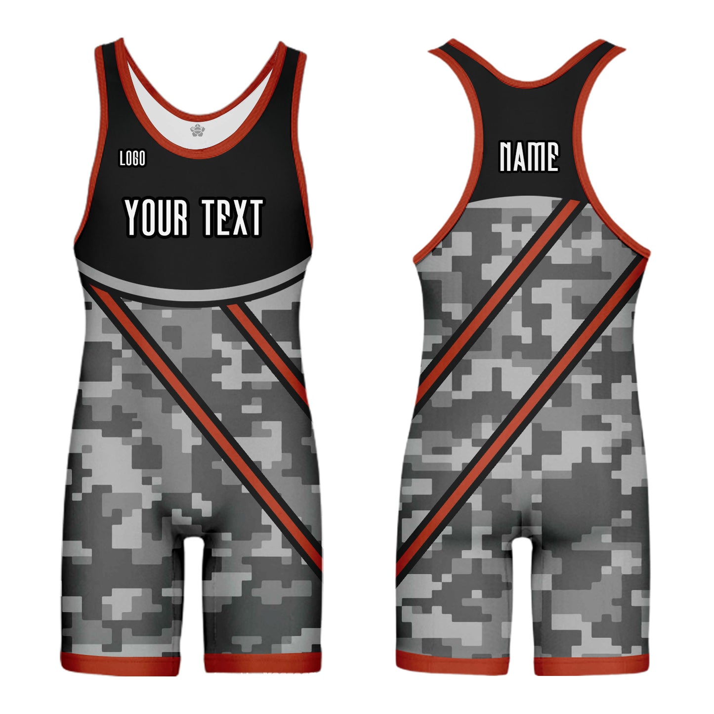 Custom Men Women Camouflage Sports Wrestling Singlet