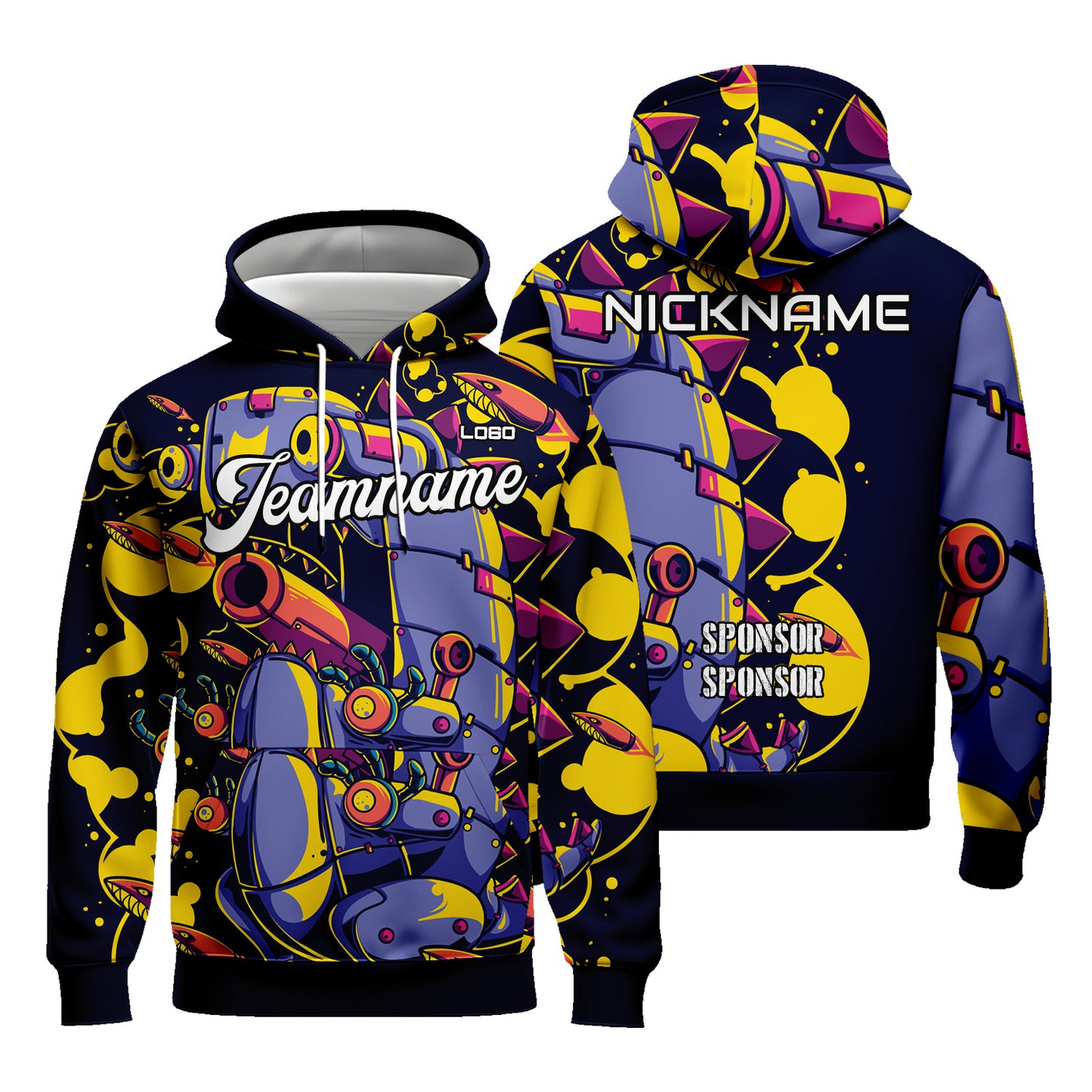 Custom Unisex Graphic Cartoon Hoodies Sublimation Sweatshirt