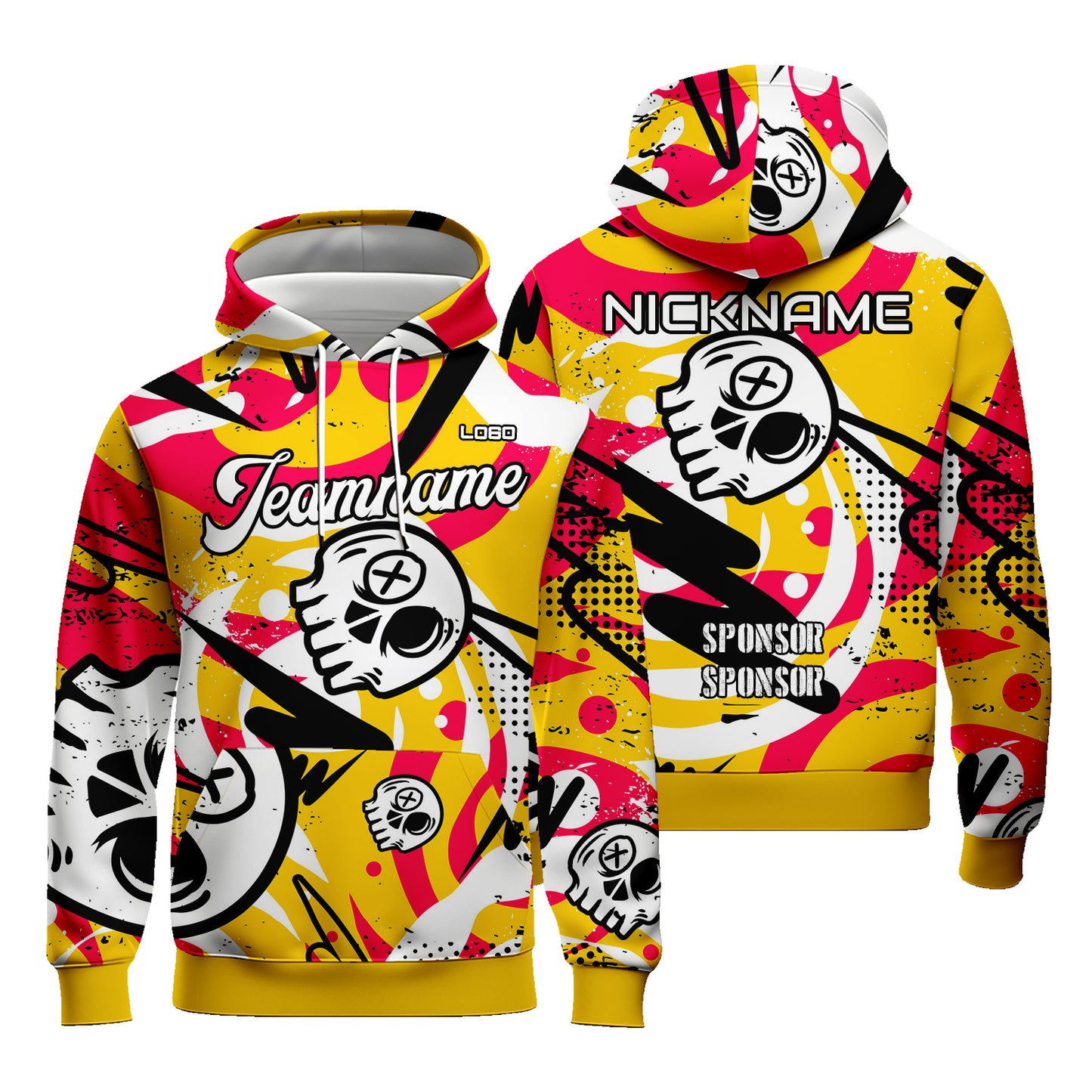 Custom Unisex Graffiti Graphic Hoodies Novelty Sports Tops